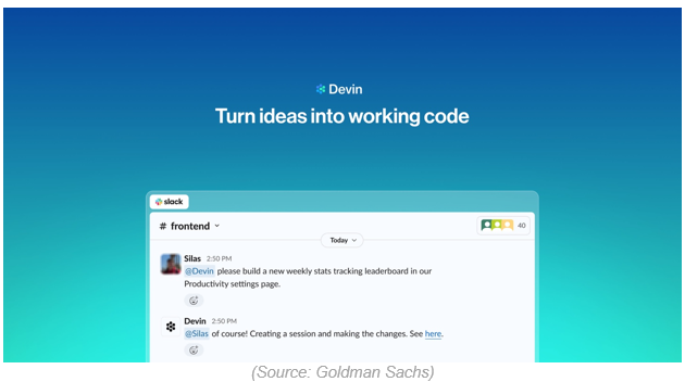 Devin, an AI software developer, from a startup called Cognition Labs, which is valued at nearly $4 billion and counts Peter Thiel’s Founders Fund among investors.