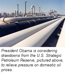 The U.S. Strategic Petroleum Reserve holds 727 million barrels of oil.